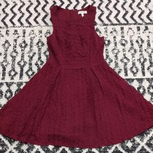 Monteau Deep Pink Lace Dress